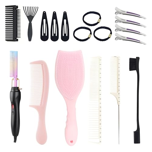 Plancha de Pelo Hot Comb con Kit Profesional