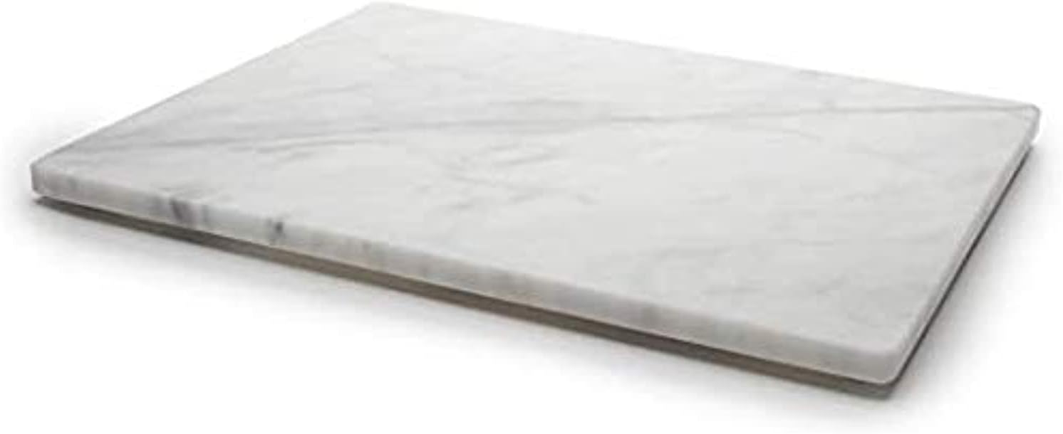 LAMAC CRAFTS Marble Pastry Board (White Pastry Board 30 X 40 cm)