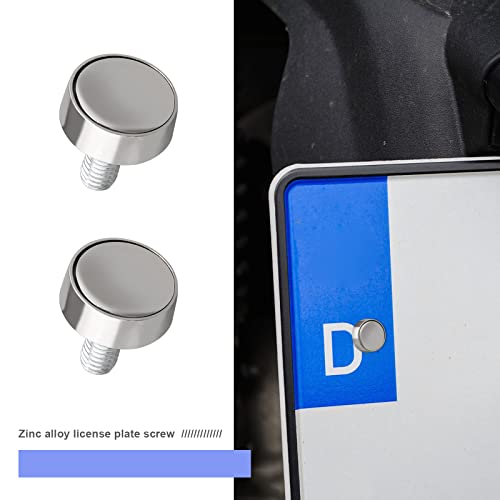 image for ECSiNG 8 Sets License Plate Screws Caps and Screws Car Number Plate Fa