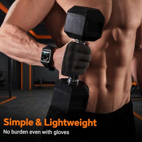 Image of PROBEROS Gym Gloves, Unisex Weight Lifting Gloves, 3 /4 Finger Workout Gloves with Finger Grip Gym, Full Palm Protection & Silicone Grip Gym for Weightlifting Exercise-L