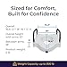 Drive Medical 2-in-1 Raised Toilet Seat with Removable Padded Arms - Elevated Bathroom Safety Support - Secure Locking Attachment - Easy Height Assistance - Durable Plastic Construction