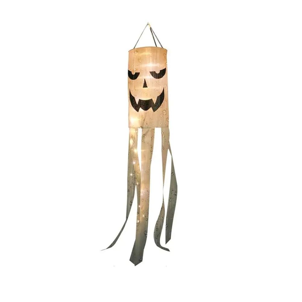 Vjsujehgy Ghost Windsock Spooky Flying Ghost Halloween LED Lighting Partys Supplies with 3 Lighting Modes Halloween Decorations