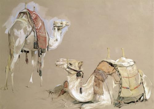 Toile peinture murale chameaux John Frederick Lewis 60x90
