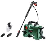 Bosch high pressure washer EasyAquatak 110 (compact design, 110-bar pump, 450-ml High-Pressure Detergent Nozzle, push-fit connections, in-use gun storage, accessory storage)