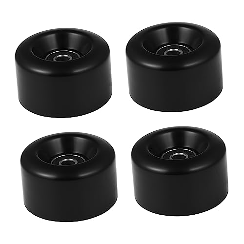HEMOTON 4Pcs Wear Resistant PU Skates Wheels with Bearings for Double Row Roller Skating Smooth Fast and Supportive Outdoor Accessories for Beginners