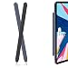 AHASTYLE Ultra Thin Case Silicone Skin Cover Compatible with Apple Pencil 2nd Generation, iPad Pro 11 12.9 inch-2 Pack (Black & Midnight Blue)