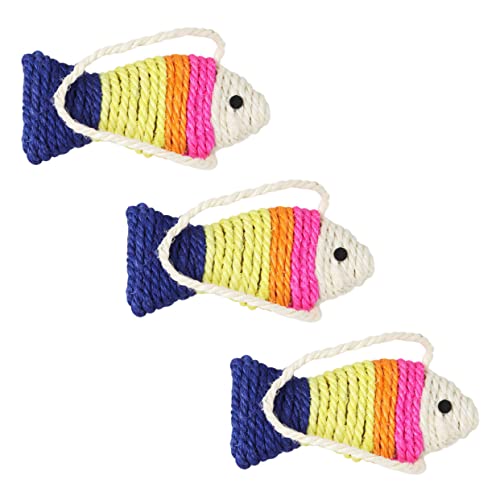 ノーブランド品 3個 猫のおもちゃ 子猫が噛む 子猫の で覆われた 猫の杖 ティキ猫 猫引っ掻き 猫の爪とぎおもちゃ ペットの スクラッチャー 猫のおやつ サイザル麻
