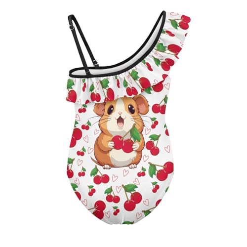 Kids Swimsuit Girls Ruffled Adjustable Halter Swimwear Childrens Quick-Dry Bathing Suit Pool Beachwear Gifts 3-14Y2