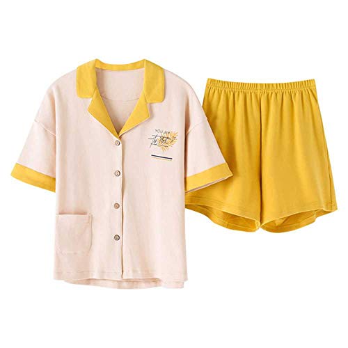 Verano 2020 Conjuntos de Pijamas Sueltos para Mujer con Estampado de Jirafa...