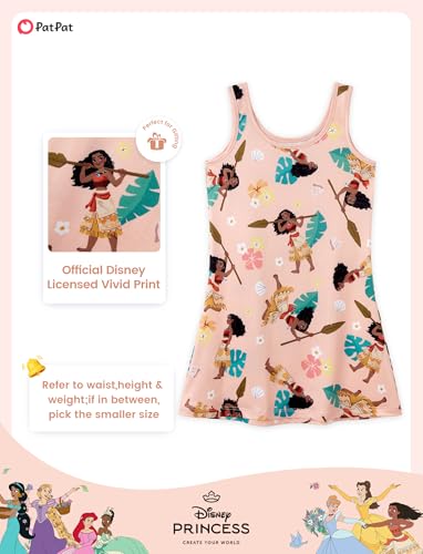Image of Disney Stitch Princess Frozen Elsa Minnie Mouse Girls Tank Dress Sleeveless A-Line Sundress Summer Beach Clothes 2-9 Years