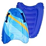 CEWROM Aufblasbares Bodyboard Tragbares Bodyboard Kinder mit Griffen, Aufblasbares Schwimmbrett, Surfboard Kinder zum Strandsurfen Pool Schwimmen Sommer Wassersport (Dunkelblau)