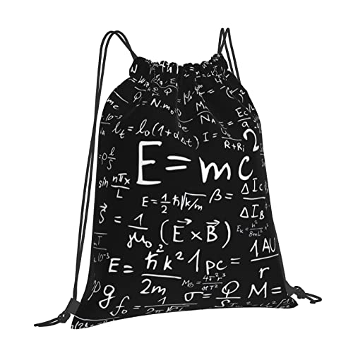 Mathematical Equation Drawstring Backpack Gym Bag for Women Men String Cinch Bag Lightweight for Shopping Travel Sport Yoga - Image 3