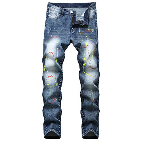 Jeans délavé homme à trou slim fit idéal pour un look casual