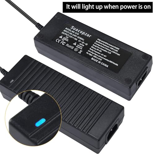 Suacopzar AC to DC Converter 110V to 12V 10A 120W Power Supply 8FT Adapter by Suacopzar - Image 2