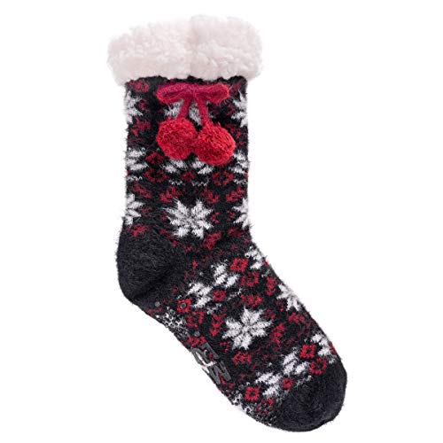 MUK LUKS Women's 1-Pair Eyelash Cabin Socks