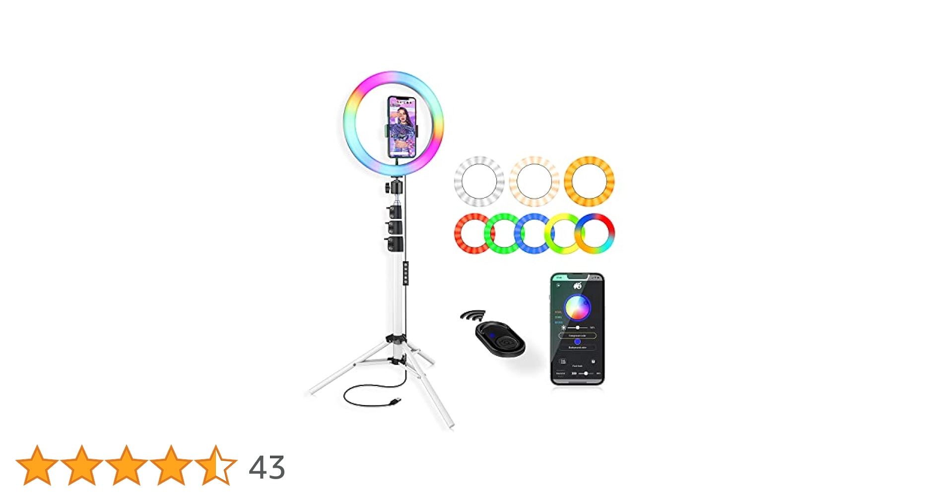 【大人気‼️】LEDリングライト RGB 10インチ 自撮りライト⭐️ 41LJPqMZsKL.jpg_BO30,255,255,