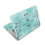 15 15.4 15.6 13 13.3 14 12 12.1 in Skin Laptop Sticker Decal, Netbook Skins for Notebook, Universal Vinyl Laptop Decor Cover, Art Protector I Teal Inspirational with Positive Quotes Ctrl Alt Del