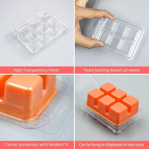 Recipientes para Cera Derretida Hellery en Forma de Concha de Plástico Transparente | Pack de 30 3