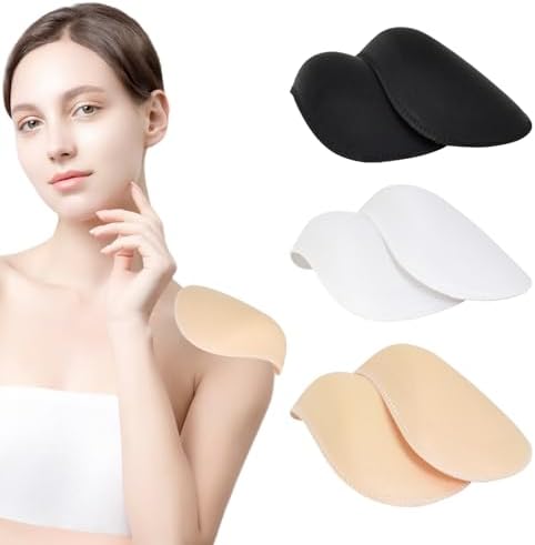 10 Pairs Sponge Shoulder Pads, Sewing Women Foam Shoulder Pads for Women Men Blazer Coat Clothing