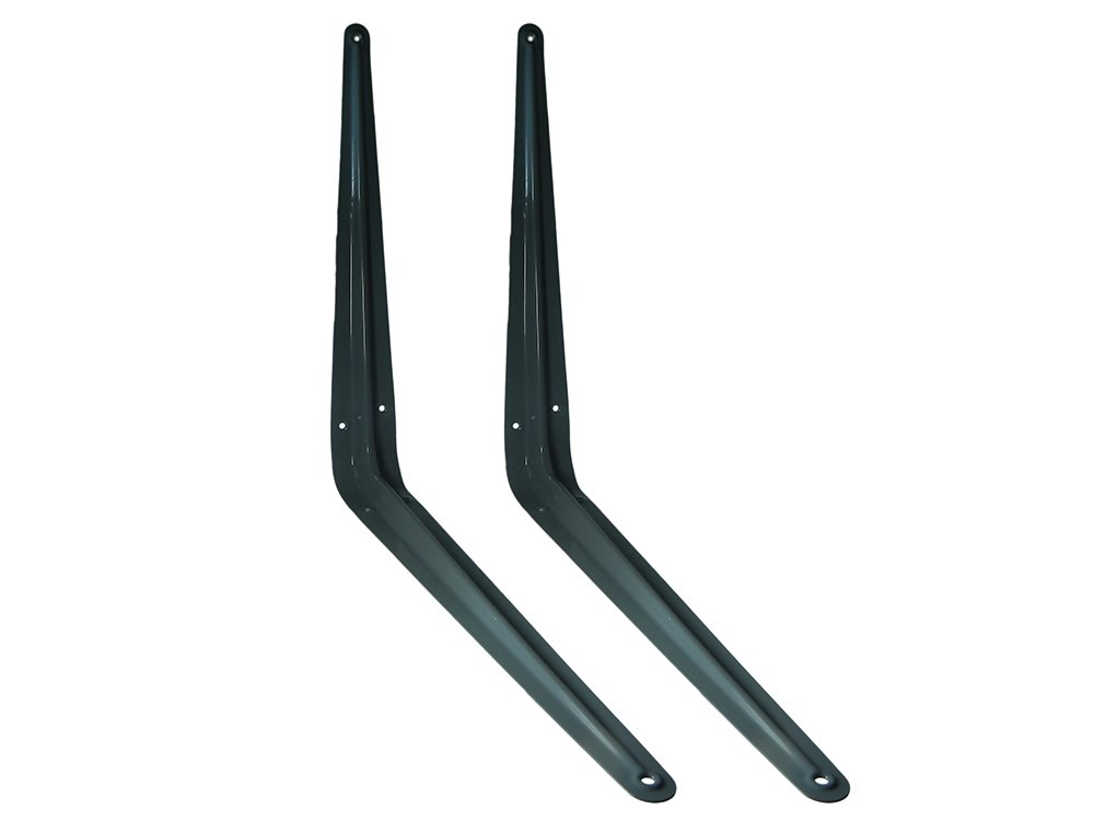 Pack Of 2 Shelf Support Bracket Grey London 14 Inch X 12 Inch 350Mm X 300Mm