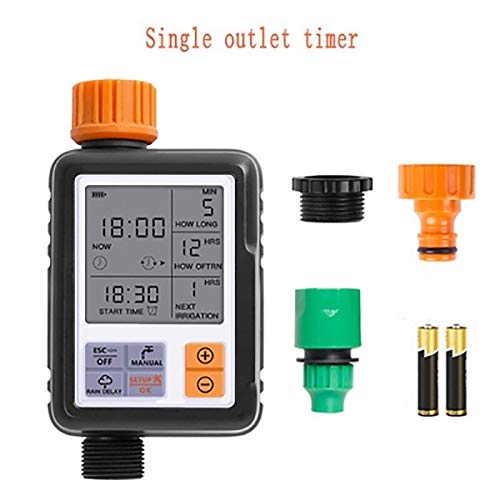 NOLOGO Gxbld-yy Intelligent Automatic Irrigation System Electronic Water Timer LCD Screen Sprinkler Controller Garden pipe Watering Device (color : Single outlet timer)