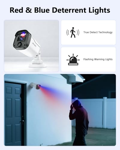 Image of 【122 Wide-Angle】 Outdoor Wired Security Camera System, Home Video Security Systems, CCTV Cameras for Home, DVR Surveillance Kits