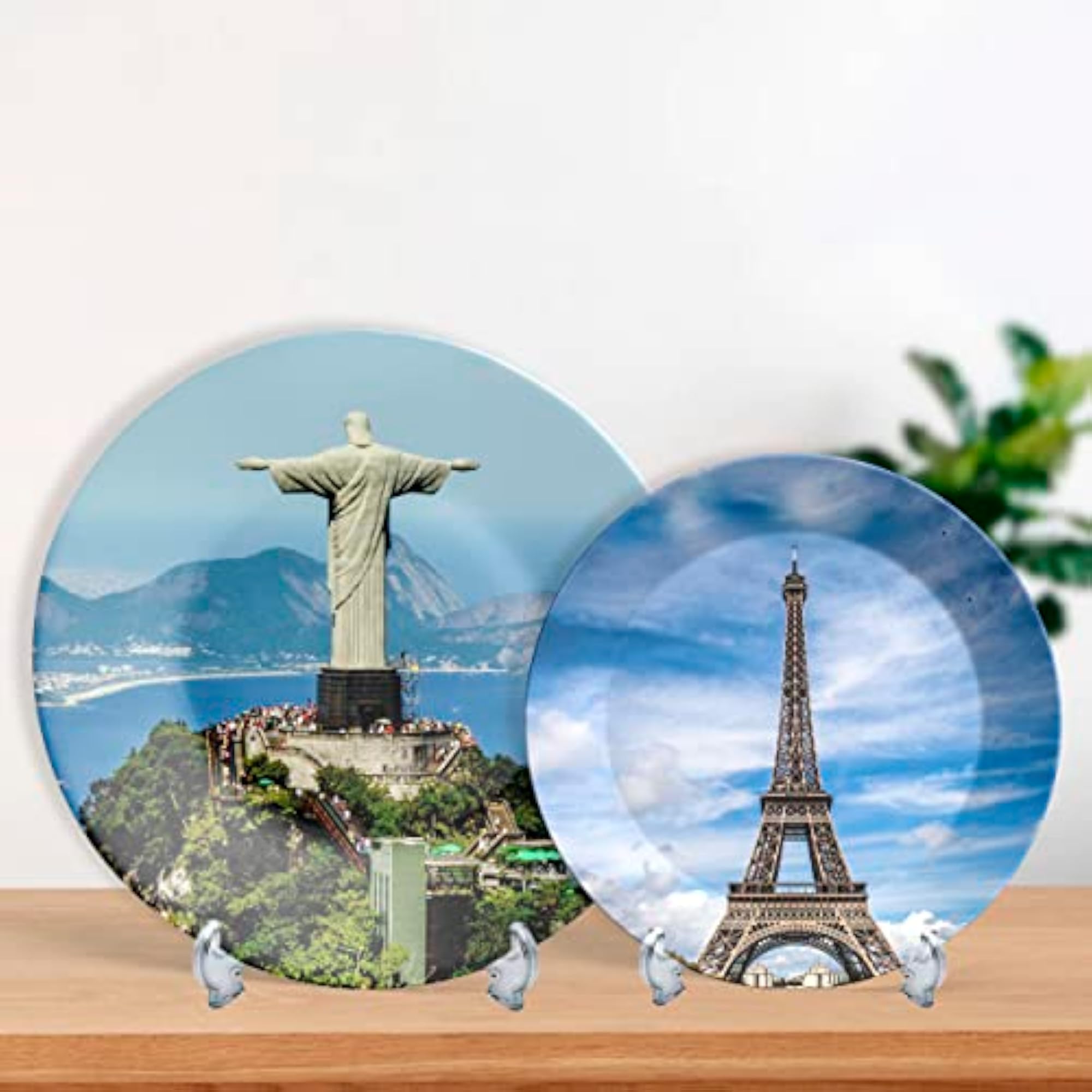 Ceramic Decorative Wall and Table Top Plate with Stand