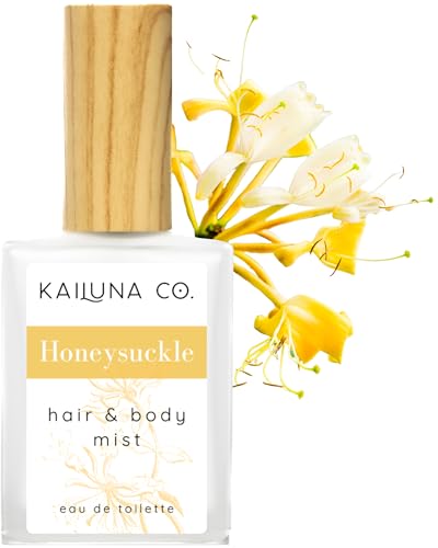 Kailuna Co. Honeysuckle Natural Hair & Body Mist Spray Pure Essential and Fragrance Oils Alcohol-Free Handmade in California 0.5Fl Oz