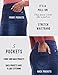 Rekucci Women’s Ease into Comfort Pull-On Stretch Denim Skirt – Soft Jean Fabric, Flattering Slim Fit, All-Day Comfort (4, Ink Blue Rinse)
