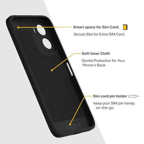 Image of Pikkme Back Cover for Motorola Moto G06 Power Soft Matte Silicone Mag-Safe Design (Mag-Safe Not Support) Camera Protection | Slim Fit Bumper Cover (Black)