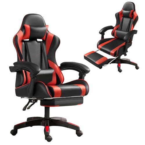 Frixovel Chaise Gaming, Siège de Bureau réglable, Fauteuil Gaming avec Repose-Pieds...