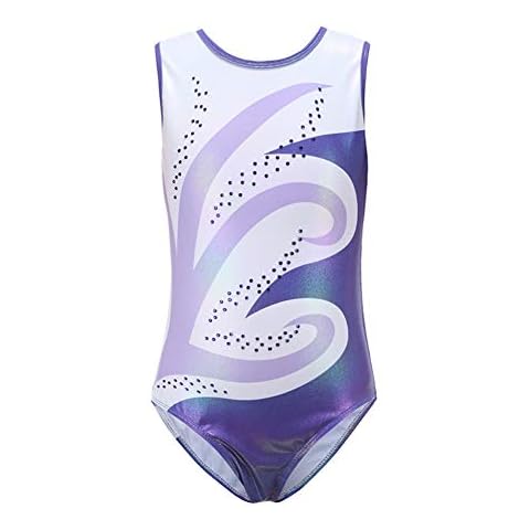 ESHOO Girls One-Piece Ballet Leotard with Diamonds Cover