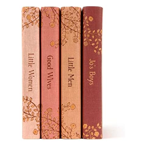 Little Women Book Set | Four-Volume Hardcover Book Set with Custom Designed Juniper Books Dust Jackets | Author Louisa May Alcott Cover