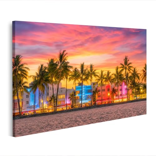 Toile promenade sur la plage islandburner pour habiller un mur de salon vide