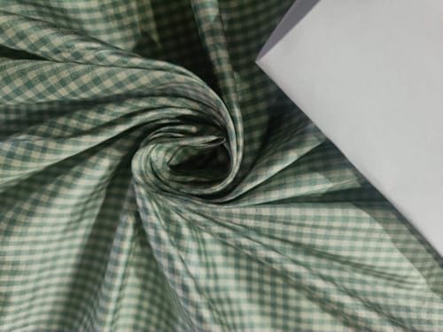 Silk Dupioni F Plaid bleu pâle en soie luxe pour haute couture
