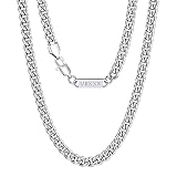 VEXXS Men's Gold Chain，18K Real Gold Plated Cuban Link Chain, 3mm 4mm 6mm Men’s Necklace Durable No