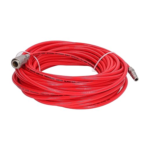 High Pressure Air Compressor Hose, 20m Length, 1/4in NPT, 5mm Inner 8mm Outer Tube for Auto Repair Shops, Construction Sites (Red)
