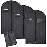 STAUBDICHTER KLEIDERSACK, EXTREM WIDERSTANDSFÄHIG: Dieses Set bestehend Anzugsäcken ist aus einem qualitativ hochwertigen Vliesstoff gefertigt. Das Produkt ist aus einem 120g/mm² Vlies gefertigt, welches extrem reißfest und wasserabweisend ist. Dieses atmungsaktive Material schützt Ihre Anzüge, Sakkos, Jacken, Hemden, Blusen, Kleider und viele weitere Kleidungsstücke optimal vor Staub und Haaren und hält ihre Kleidung frisch, rein und faltenfrei.