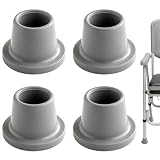 MAXMURYS Piedini Sedia in Gomma Antiscivolo con Rinforzo Metallico, Tappi per Gambe Sedia Doccia e Bagno, Ricambi TPR Resistenti per Sedie e Sgabelli