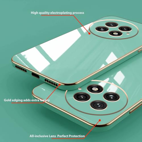 Coque silicone OnePlus 13R résistante aux chocs fine et verte