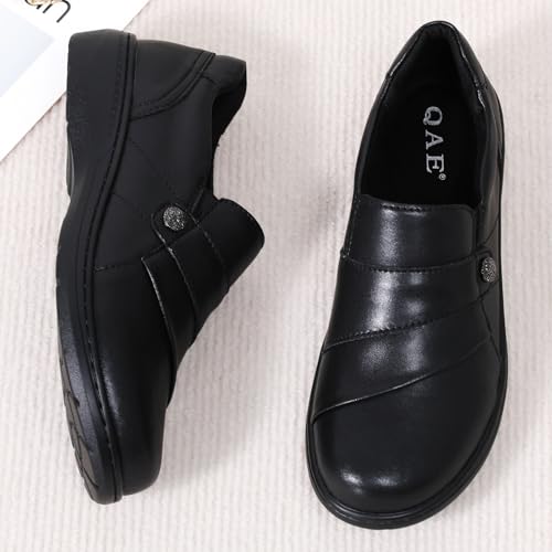 Image of QAE Loafers for Women Orthopedic Shoes Comfortable Slip-Ons Work Flats Womens Business Casual Dress Penny Loafers
