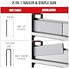 POPULO 2 Pneumatic Brad Nailer, 2 in 1 Air Nail Gun Staple Gun with 1600 Staples and Nails, 18 Gauge Brad Stapler Nailer for Upholstery, Wood Work, or Material Repair (Air Compressor Not Included)