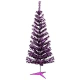 Northlight Artificial Tinsel Christmas Tree - 4' -Purple - Unlit