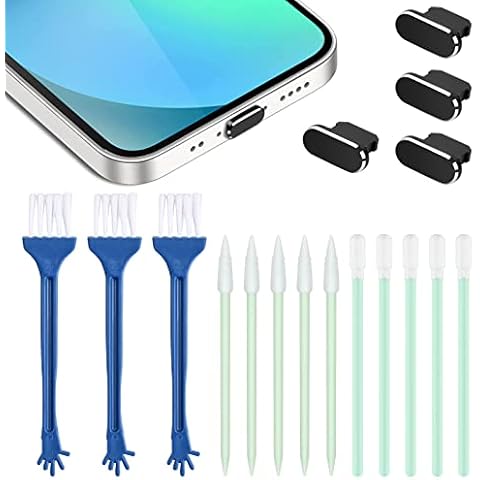 Pagezol Phone Cleaning Kit, 17pcs Phone Cleaning Tool, Anti Dust phone Plug Charging Port Speaker Receiver Cleaner Cover