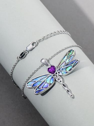 925 Sterling Silver Butterfly/Dragonfly/Ladybug Necklace Animal Jewelry Gifts for Women Christmas Birthday3
