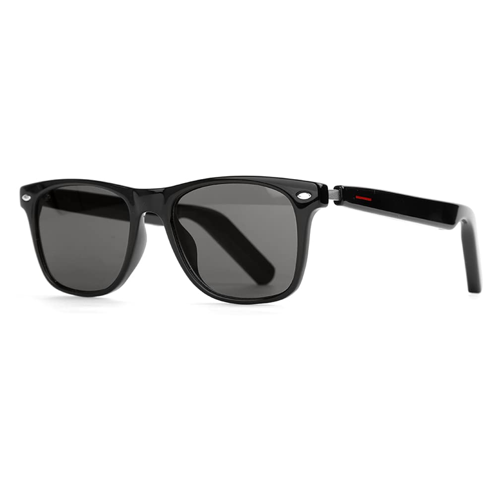ReyDixPolarized Smart Glasses for Men Women with AAC Speaker Open Ear Music Touch Control Remote Photo Hand-free Calling, Unisex Audio Intelligent Bluetooth 5.0 Sunglasses, Great Gift for Friends
