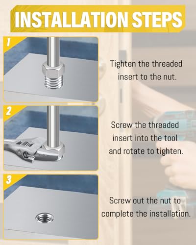 Caianwin M10 auf M6 Gewindeeinsatz 10 Stück Schnellgewindeeinsatz Edelstahl Einschraubmuttern für die Gewindereparatur