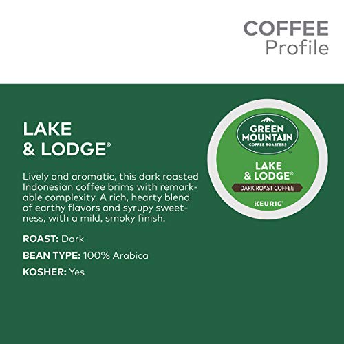 Image of Green Mountain Coffee Roasters Lake & Lodge Keurig Single-Serve K-Cup pods, Medium Roast Coffee, 24 Count
