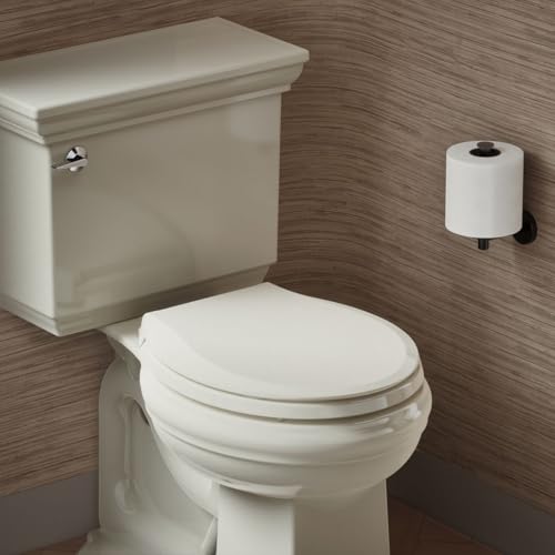 Image of KOHLER 4639-RL-47 Cachet ReadyLatch Round Toilet Seat Soft Close, Almond