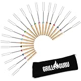 Grill Guru Smores Sticks for Fire Pit - Accessories for Campfire Marshmallow...